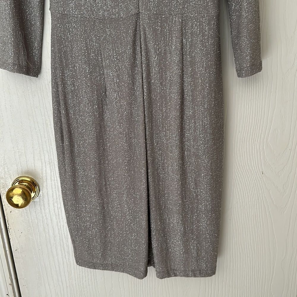 EUC Silver Glitter Mother of the Bride Dress. Bridal. - Picture 4 of 6